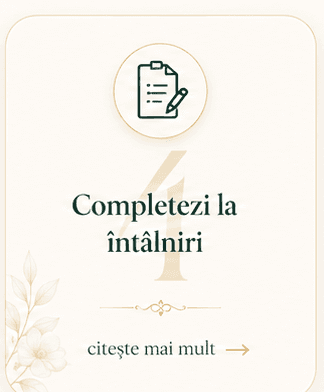 Pasul 4: Completezi la întâlniri