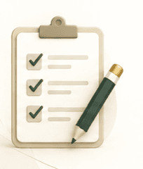 Formular bifat pe clipboard, cu creion